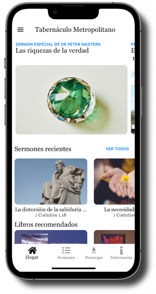Captura de pantalla de la aplicación Tabernáculo